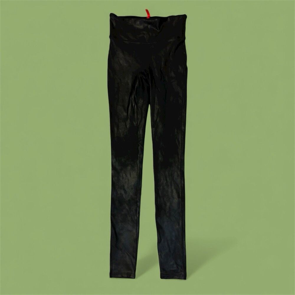 Spanx Women’s Faux Black Leather Pants Size Extra Small